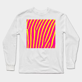 Zebra Print (Pink & Yellow) Long Sleeve T-Shirt